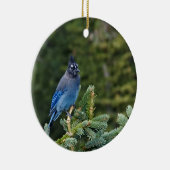 "Stellar Jay" Keramik Ornament (Rechts)