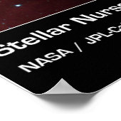 Stellar Kinderzimmer Sharpless 140 - Spitzer Teles Poster (Ecke)