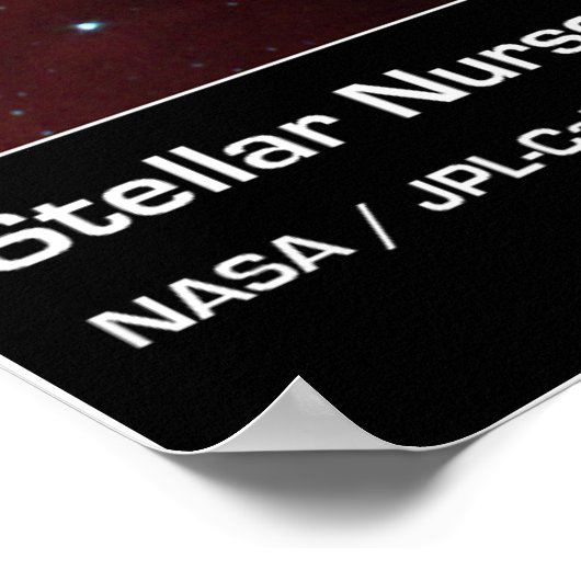 Stellar Kinderzimmer Sharpless 140 - Spitzer Teles Poster (Ecke)