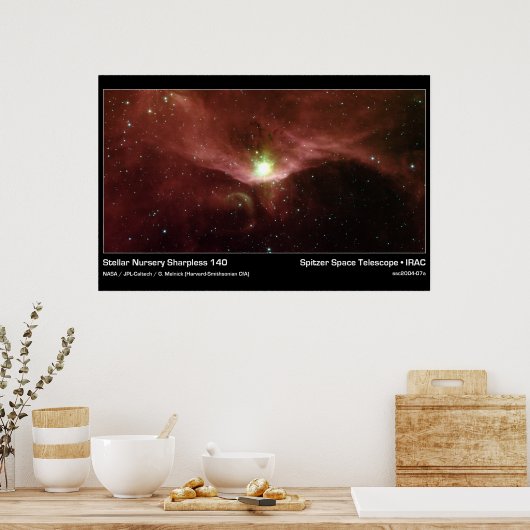 Stellar Kinderzimmer Sharpless 140 - Spitzer Teles Poster (Küche)