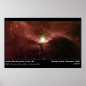 Stellar Kinderzimmer Sharpless 140 - Spitzer Teles Poster (Vorne)