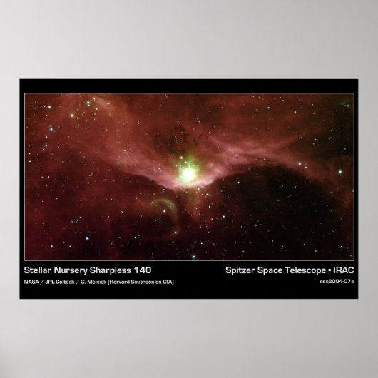 Stellar Kinderzimmer Sharpless 140 - Spitzer Teles Poster (Vorne)
