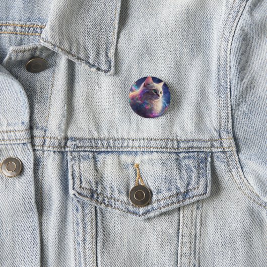 Stellar Kitty - kosmische Katzenkunst Button (Beispiel)