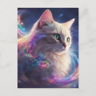 Stellar Kitty - kosmische Katzenkunst Postkarte