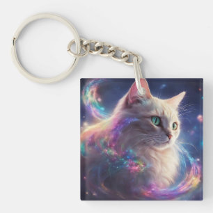 Stellar Kitty - kosmische Katzenkunst Schlüsselanhänger