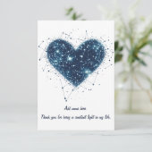 Stellar Liebe - Personalisiert Dankeschön Karte (Stehend Vorderseite)