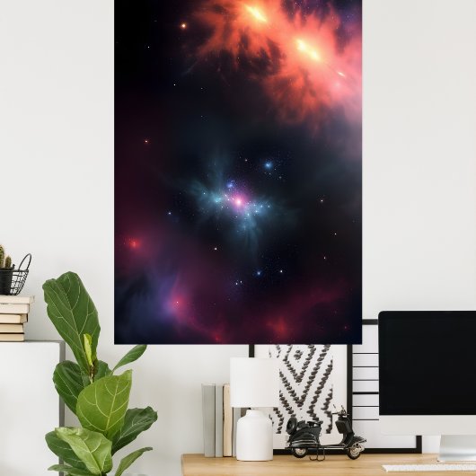 Stellar Nebula Kosmic Gllow Poster (Heimbüro)