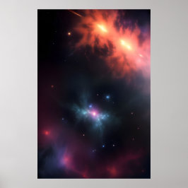Stellar Nebula Kosmic Gllow Poster