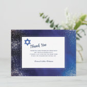 Stellar Night Bar Mitzvah Dankeschön Karte (Stehend Vorderseite)