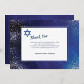 Stellar Night Bar Mitzvah Dankeschön Karte (Vorne/Hinten)