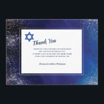 Stellar Night Bar Mitzvah Dankeschön Karte<br><div class="desc">Eine schöne Einladung mit Blautönen mit dem Star of David. (Bild von rawpixel.com auf Freepik). Die Karte lässt sich leicht mit Ihren Formulierungen, Schriftart und Schriftart anpassen. Nicht genau das, was Sie suchen? Alle unsere Produkte können auf Ihre Bedürfnisse zugeschnitten werden, ohne Aufpreis. Kontaktieren Sie uns einfach askcottonlamb@gmail.com. Die Abstimmung...</div>