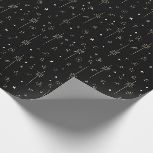 Stellar Night Star Celestial Geschenkpapier (Ecke)