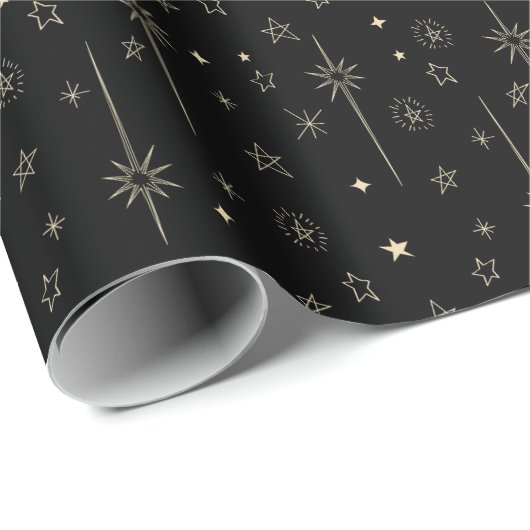 Stellar Night Star Celestial Geschenkpapier (Rolleneckpunkt)
