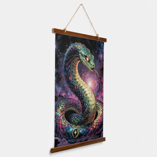 Stellar Path – Journey Through the Universe´2 Wandteppich Mit Holzrahmen (Gewinkelt)