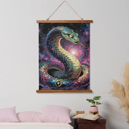 Stellar Path – Journey Through the Universe´2 Wandteppich Mit Holzrahmen (Schlafzimmer)