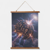 Stellar Path – Journey Through the Universe´4 Wandteppich Mit Holzrahmen (Vorderseite)