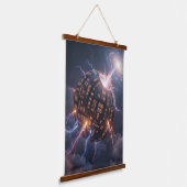 Stellar Path – Journey Through the Universe´4 Wandteppich Mit Holzrahmen (Gewinkelt)