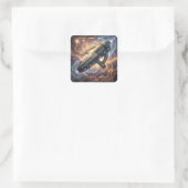 Stellar Path – Journey Through the Universe´5 Quadratischer Aufkleber (Tasche)