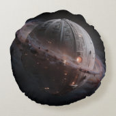 Stellar Path – Journey Through the Universe Rundes Kissen (Rückseite)