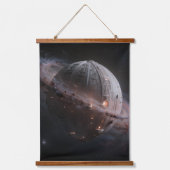 Stellar Path – Journey Through the Universe Wandteppich Mit Holzrahmen (Vorderseite)