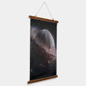 Stellar Path – Journey Through the Universe Wandteppich Mit Holzrahmen (Gewinkelt)