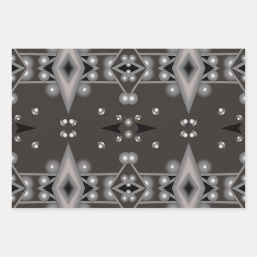 Stellar Performance Modernes Abstraktes Kunstdesig Geschenkpapier Set (Vorderseite)