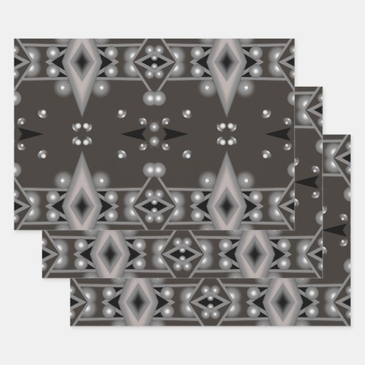 Stellar Performance Modernes Abstraktes Kunstdesig Geschenkpapier Set (Set)