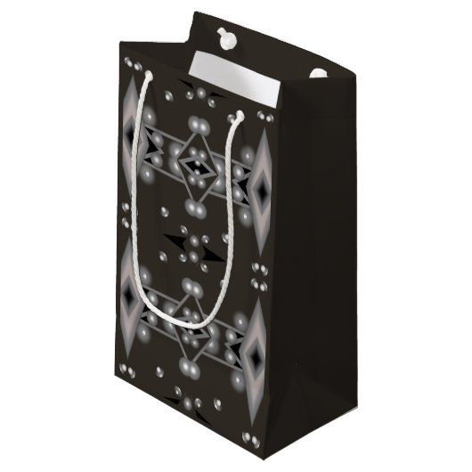 Stellar Performance Modernes Abstraktes Kunstdesig Kleine Geschenktüte (Vorderseite Schrägansicht)