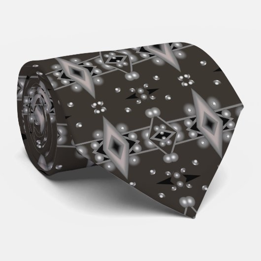 Stellar Performance Modernes Abstraktes Kunstdesig Krawatte (Gerollt)