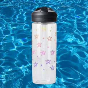 Stellar Rainbow Star Doodle Trinkflasche