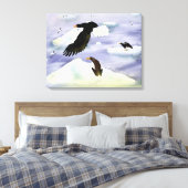 Stellar Sea Eagle Island Canvas Print Leinwanddruck (Insitu (Schlafzimmer))