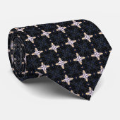 Stellar Stars Black Neck Tie Krawatte (Gerollt)