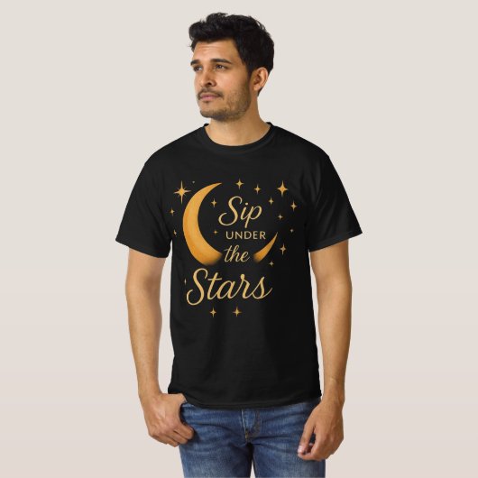"Stellar Style Men's T - Shirt - wo Elegance triff (Vorne ganz)