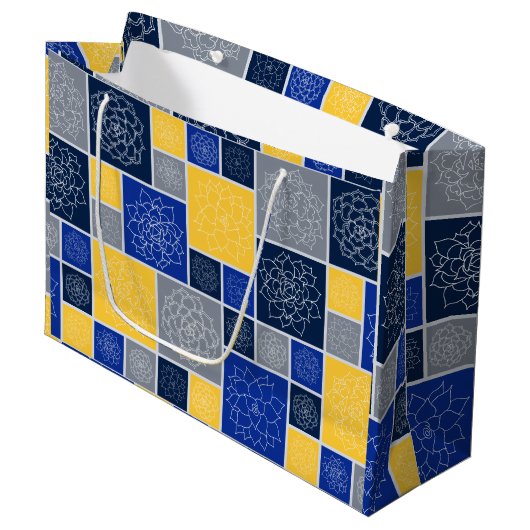 Stellar Succulents Große Geschenktüte (Vorderseite Schrägansicht)