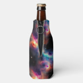 Stellar Symphony Galactic Nebulas Pattern Flaschenkühler (Flasche Rückseite)