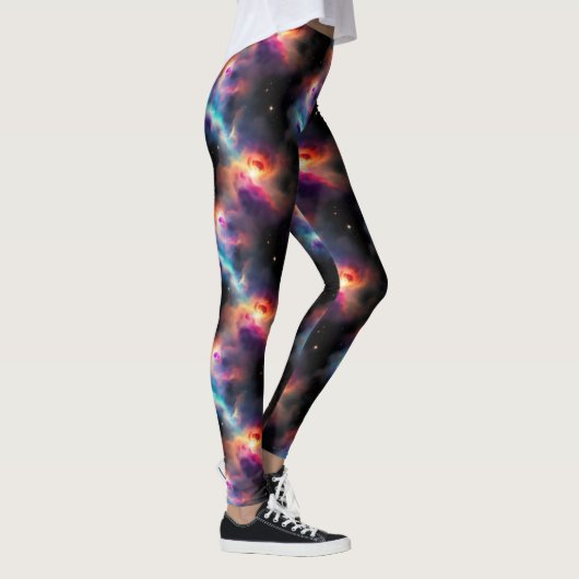 Stellar Symphony Galactic Nebulas Pattern Leggings (Rechts)