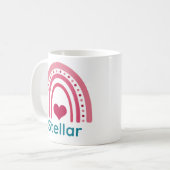 Stellar Viva Magenta Boho Rainbow Kaffeetasse (Vorderseite Links)