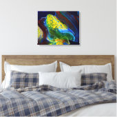 Stellar Wave (Acrylmalerei) Leinwanddruck (Insitu (Schlafzimmer))