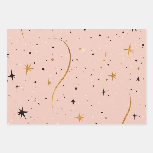 Stellar Wrap - Geschenkpapier mit Star Detai Set (Vorderseite 2)