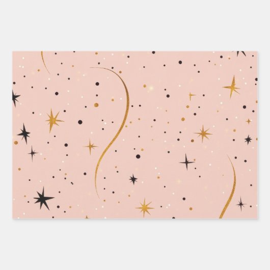 Stellar Wrap - Geschenkpapier mit Star Detai Set (Vorderseite)