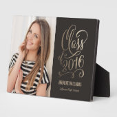 Stellar Year EDITABLE FARBEN Abschluss Plaque Fotoplatte (Seite)