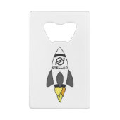 Stellar zur Mondrakete Geldbeutel Flaschenöffner (Rückseite)