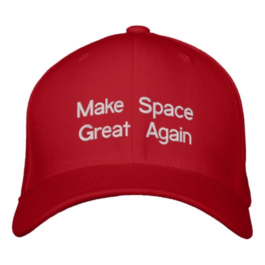 Stellaris-Themed "Make Space Great Again" Hat Bestickte Kappe (Vorderseite)