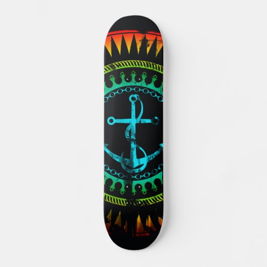 StellaRoot Anchor Down Gradient Grunge Not leidend Skateboard (Vorderseite)