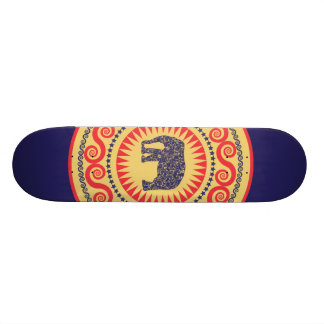 StellaRoot Elefant Vintage verbrannter Damast Skateboard