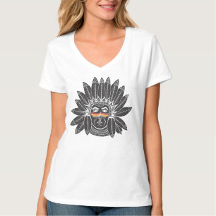 StellaRoot gezeichnete Vintage indische gebürtige T-Shirt