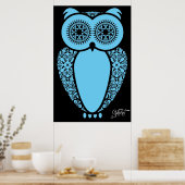 StellaRoot Hoot Owl Vintage Print Poster (Küche)