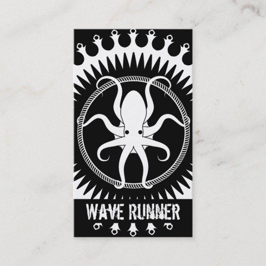 StellaRoot Krake Cracken Muster Visitenkarte (Vorderseite)