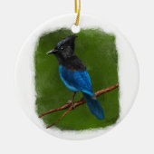 Stellars Jay-Ornament Keramik Ornament (Vorne)