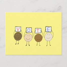 STELLE AUF UND STIMME POSTKARTE